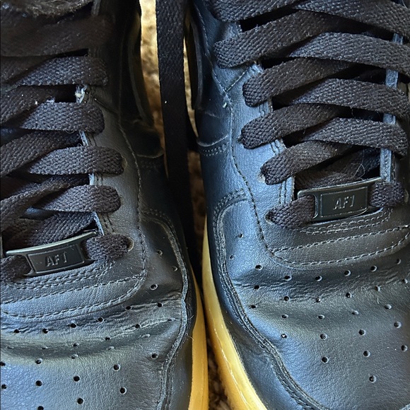 Nike Air Force 1 Black with Pink and Gum Sole - Picture 6 of 8